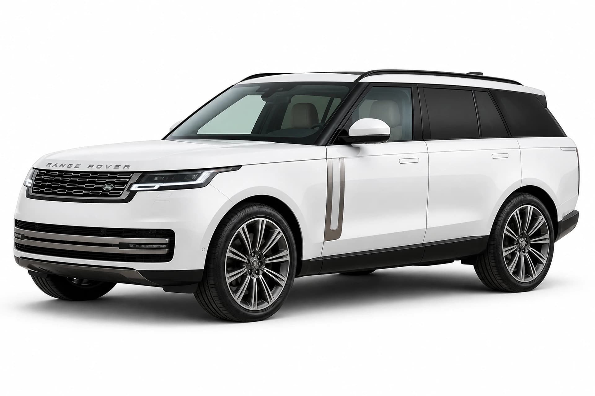 Front exterior of a Range Rover available for rental in Pune