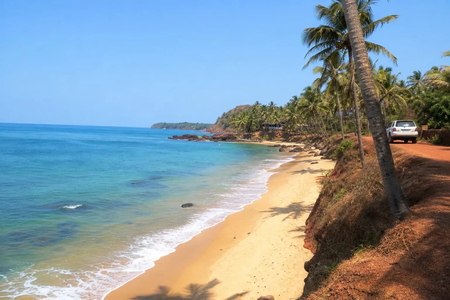 Coastal highway cab journey to Goa
