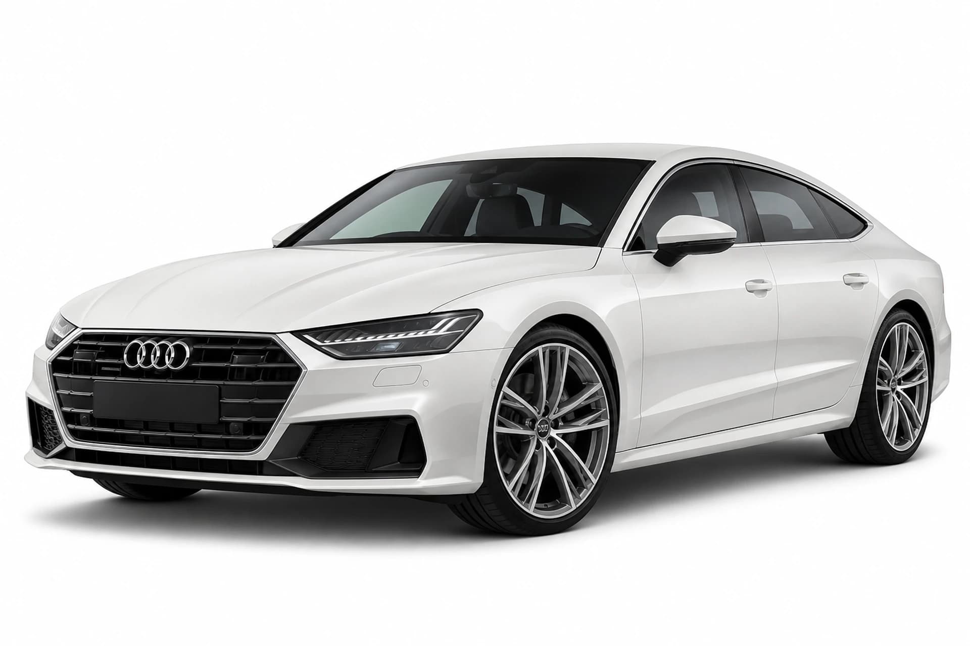 Front exterior of a Audi A7 available for rental in Pune