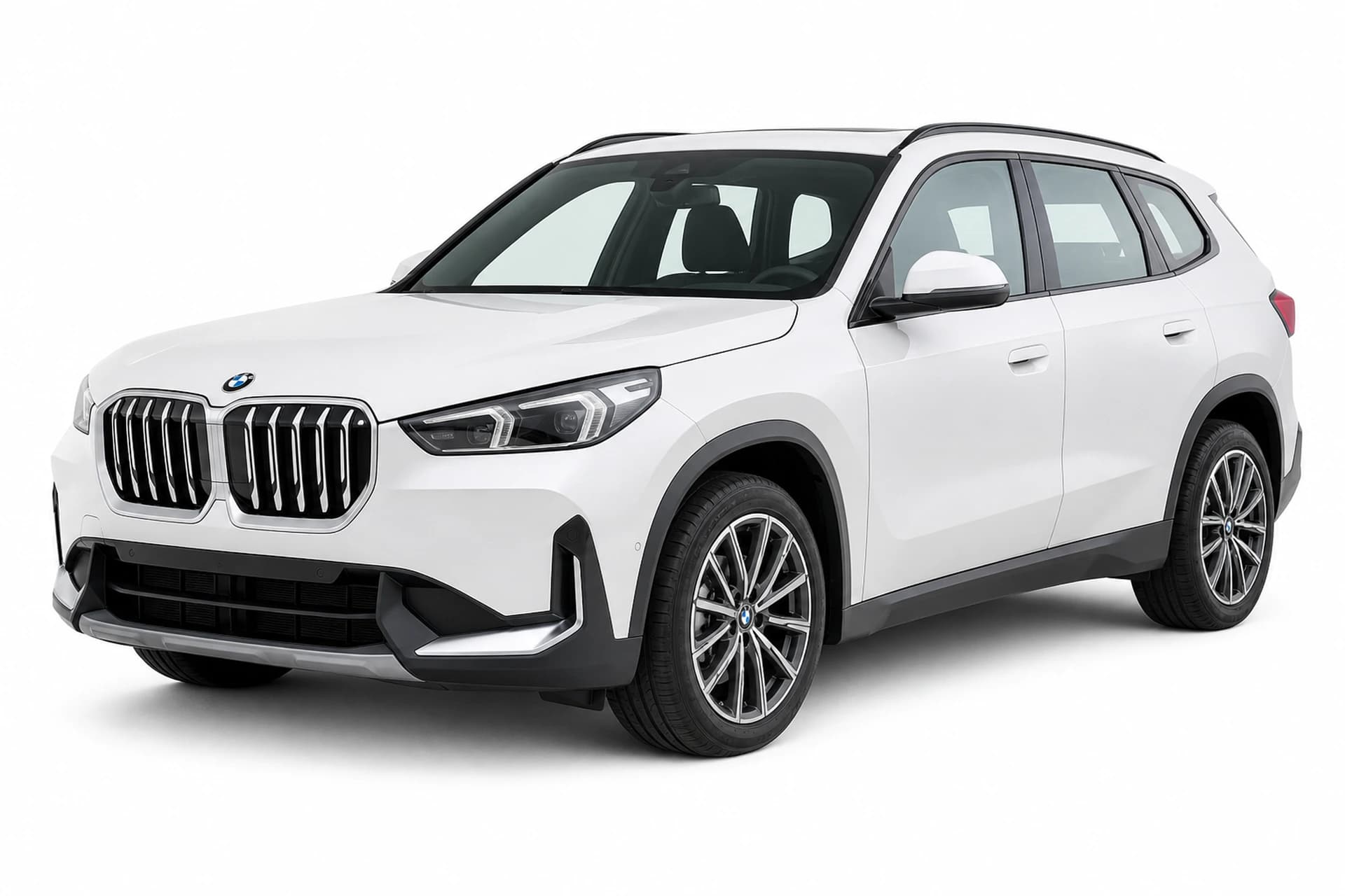 Front exterior of a BMW X1 available for rental in Pune