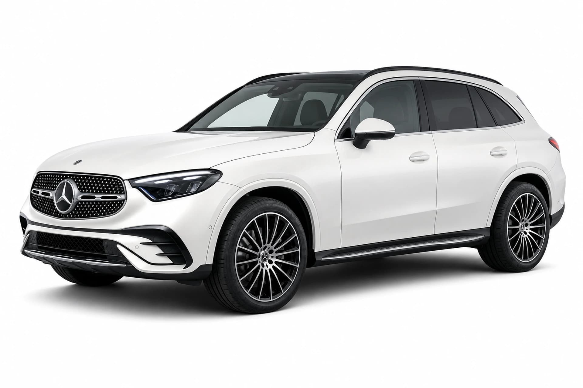 Mercedes GLC in Goa Front exterior of a Mercedes GLC available for rental in Goa