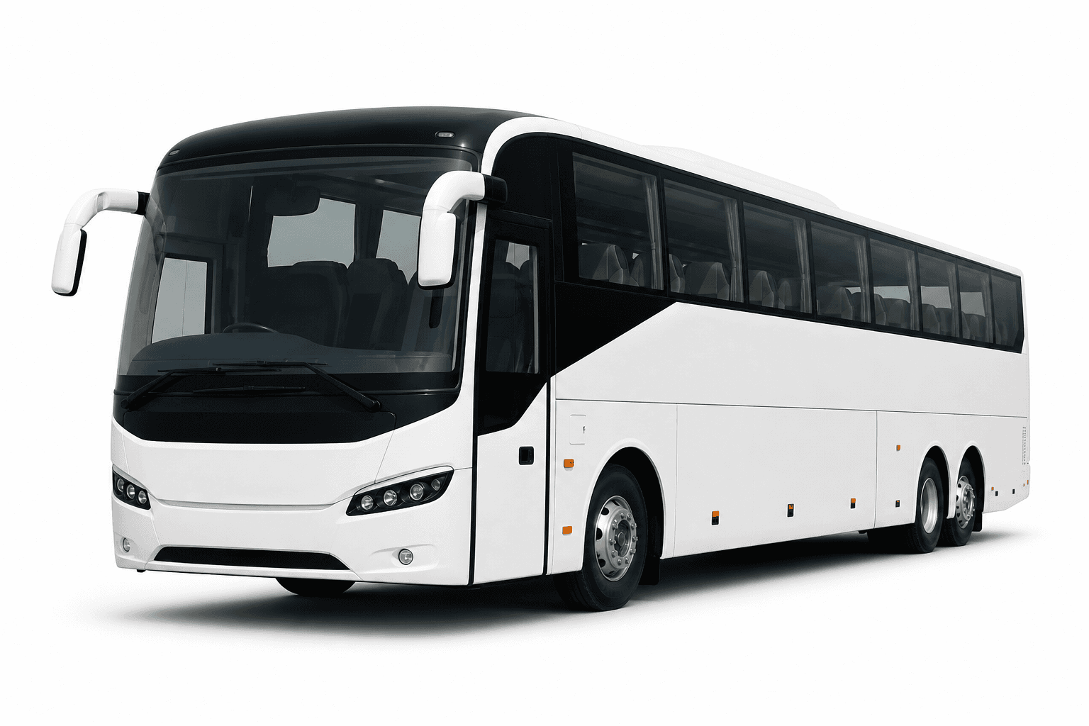 Front exterior of a Volvo 52-Seater Coach Front exterior of a Volvo 52-Seater Coach